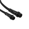 GLOBOSTAR® CONNECTOR 60957 5 Pin Καλώδιο/Επέκταση Τ 1 Μέτρου με Είσοδο 1 x Αρσενικό Βύσμα & Έξοδο 2 x Θηλυκά Βύσματα Αδιάβροχο IP68 - Μαύρο - Μ100 x Π52 x Υ2cm