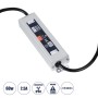 GLOBOSTAR® LUMISPLASH 60962 Τροφοδοτικό/Μετασχηματιστής Class II SELV 60W 2.5A DC 24V Αδιάβροχο IP68 - AC 220-240V σε DC 24V - Μ15 x Π3.5 x Υ2cm - 3 Χρόνια Εγγύηση