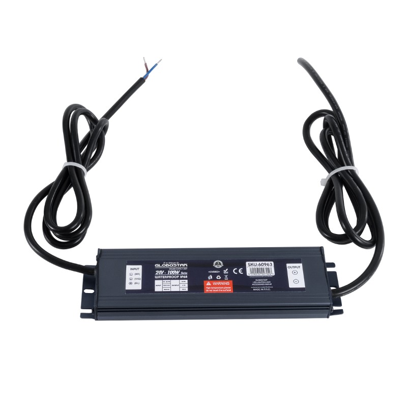 GloboStar® 60963 Αδιάβροχο Τροφοδοτικό SELV για Προϊόντα Φωτισμού LED 100W 4.17A - AC 220-240V σε DC 24V με 1.2m VDE Καλώδιο Παροχής & Εξόδου Τροφοδοσίας - Αδιάβροχο IP68 - M20 x W5 x H2cm  - 3 Χρόνια Εγγύηση