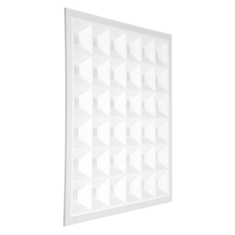 GloboStar® ZEUS 60969 Χωνευτό LED Panel 60x60cm 48W 7200lm 120° CRI≥86Ra UGR<19 Anti-Glare Shield Diffuser AC 220-240V IP44 Μ60 x Π60 x Υ3.3cm - Φυσικό Λευκό 4500K - Bridgelux High Lumen Chips - TÜV Certified Driver - 5 Years Warranty