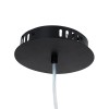 GloboStar® ACRYLICA 60974 Κρεμαστό Φωτιστικό Οροφής Design LED CCT 20W 2240lm 360° AC 220-240V - Εναλλαγή Φωτισμού μέσω Διακόπτη On/Off All In One Ψυχρό 6000k+Φυσικό 4500k+Θερμό 2700k Φ40cm - Μαύρο με Διάφανο Laser Designed Plexiglass - 3 Years Warranty