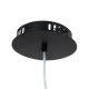GloboStar® ACRYLICA 60974 Κρεμαστό Φωτιστικό Οροφής Design LED CCT 20W 2240lm 360° AC 220-240V - Εναλλαγή Φωτισμού μέσω Διακόπτη On/Off All In One Ψυχρό 6000k+Φυσικό 4500k+Θερμό 2700k Φ40cm - Μαύρο με Διάφανο Laser Designed Plexiglass - 3 Years Warranty