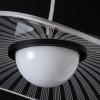 GloboStar® ACRYLICA 60974 Κρεμαστό Φωτιστικό Οροφής Design LED CCT 20W 2240lm 360° AC 220-240V - Εναλλαγή Φωτισμού μέσω Διακόπτη On/Off All In One Ψυχρό 6000k+Φυσικό 4500k+Θερμό 2700k Φ40cm - Μαύρο με Διάφανο Laser Designed Plexiglass - 3 Years Warranty