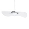 GloboStar® ACRYLICA 60974 Κρεμαστό Φωτιστικό Οροφής Design LED CCT 20W 2240lm 360° AC 220-240V - Εναλλαγή Φωτισμού μέσω Διακόπτη On/Off All In One Ψυχρό 6000k+Φυσικό 4500k+Θερμό 2700k Φ40cm - Μαύρο με Διάφανο Laser Designed Plexiglass - 3 Years Warranty