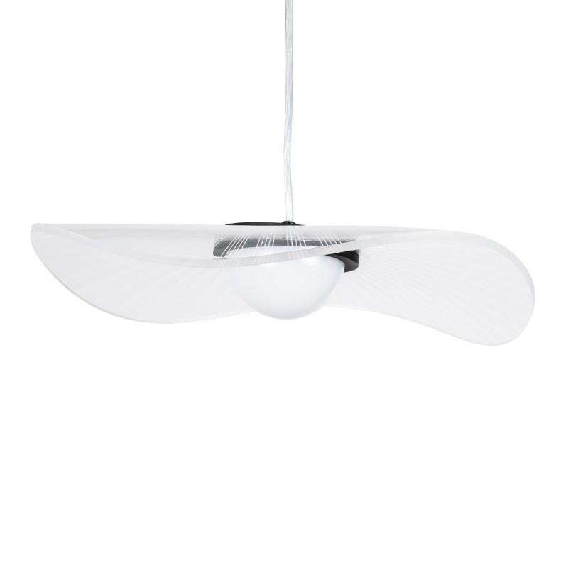 GloboStar® ACRYLICA 60974 Κρεμαστό Φωτιστικό Οροφής Design LED CCT 20W 2240lm 360° AC 220-240V - Εναλλαγή Φωτισμού μέσω Διακόπτη On/Off All In One Ψυχρό 6000k+Φυσικό 4500k+Θερμό 2700k Φ40cm - Μαύρο με Διάφανο Laser Designed Plexiglass - 3 Years Warranty