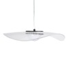 GloboStar® ACRYLICA 60974 Κρεμαστό Φωτιστικό Οροφής Design LED CCT 20W 2240lm 360° AC 220-240V - Εναλλαγή Φωτισμού μέσω Διακόπτη On/Off All In One Ψυχρό 6000k+Φυσικό 4500k+Θερμό 2700k Φ40cm - Μαύρο με Διάφανο Laser Designed Plexiglass - 3 Years Warranty