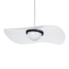 GloboStar® ACRYLICA 60974 Κρεμαστό Φωτιστικό Οροφής Design LED CCT 20W 2240lm 360° AC 220-240V - Εναλλαγή Φωτισμού μέσω Διακόπτη On/Off All In One Ψυχρό 6000k+Φυσικό 4500k+Θερμό 2700k Φ40cm - Μαύρο με Διάφανο Laser Designed Plexiglass - 3 Years Warranty