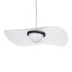 GloboStar® ACRYLICA 60974 Κρεμαστό Φωτιστικό Οροφής Design LED CCT 20W 2240lm 360° AC 220-240V - Εναλλαγή Φωτισμού μέσω Διακόπτη On/Off All In One Ψυχρό 6000k+Φυσικό 4500k+Θερμό 2700k Φ40cm - Μαύρο με Διάφανο Laser Designed Plexiglass - 3 Years Warranty