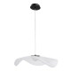 GloboStar® ACRYLICA 60975 Κρεμαστό Φωτιστικό Οροφής Design LED CCT 20W 2240lm 360° AC 220-240V - Εναλλαγή Φωτισμού μέσω Διακόπτη On/Off All In One Ψυχρό 6000k+Φυσικό 4500k+Θερμό 2700k Φ60cm - Μαύρο με Διάφανο Laser Designed Plexiglass - 3 Years Warranty