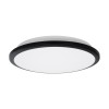 GloboStar® TUFFIN 60997 Πλαφονιέρα Οροφής LED 24W 2640lm 120° AC 220-240V Αδιάβροχη IP54 Φ30 x Υ6.5cm Φυσικό Λευκό 4500K - Μαύρο - Bridgelux Chips - 3 Years Warranty