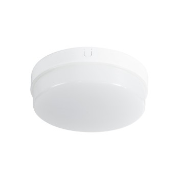 GLOBOSTAR® REVANO 61016 Φωτιστικό Πλαφονιέρα Οροφής LED 15W 1350lm 180° AC 220-240V Αδιάβροχο IP54 Θερμό Λευκό 2700K - Lumileds SMD Chip - Λευκό Γαλακτερό - Μ17 x Π17 x Υ5cm - 2 Χρόνια Εγγύηση