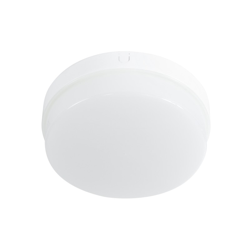 GloboStar® REVANO 61016 LED Πλαφονιέρα Οροφής Στρόγγυλη Φ17 15W 1350lm 180° AC 220-240V Αδιάβροχη IP54 Φ17 x Υ5cm Θερμό Λευκό 2700K - 2 Χρόνια Εγγύηση