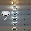 GloboStar® ARIANA 61035 Πλαφονιέρα Οροφής Κύκλος LED CCT 55W 6376lm 120° AC 220-240V - Εναλλαγή Φωτισμού μέσω Τηλεχειριστηρίου All In One Ψυχρό Λευκό 6000k+Φυσικό Λευκό 4500k+Θερμό Λευκό 2700k Dimmable Φ48cm - Λευκό - 3 Years Warranty