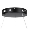 GloboStar® ARIANA 61037 Κρεμαστή Πλαφονιέρα Οροφής Κύκλος LED CCT 55W 6376lm 120° AC 220-240V - Εναλλαγή Φωτισμού μέσω Τηλεχειριστηρίου All In One Ψυχρό Λευκό 6000k+Φυσικό Λευκό 4500k+Θερμό Λευκό 2700k Dimmable Φ48cm - Μαύρο - 3 Years Warranty