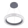 GloboStar® ARIANA 61039 Κρεμαστή Πλαφονιέρα Οροφής Κύκλος LED CCT 55W 6376lm 120° AC 220-240V - Εναλλαγή Φωτισμού μέσω Τηλεχειριστηρίου All In One Ψυχρό Λευκό 6000k+Φυσικό Λευκό 4500k+Θερμό Λευκό 2700k Dimmable Φ48cm - Ανθρακί - 3 Years Warrant