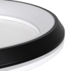 GloboStar® MELINA 61040 Πλαφονιέρα Οροφής Κύκλος LED CCT 55W 6376lm 120° AC 220-240V - Εναλλαγή Φωτισμού μέσω Τηλεχειριστηρίου All In One Ψυχρό Λευκό 6000k+Φυσικό Λευκό 4500k+Θερμό Λευκό 2700k Dimmable Φ48cm - Μαύρο - 3 Years Warranty
