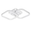 GloboStar® NORA 61062 Φωτιστικό Οροφής Design LED CCT 22W 2640lm 300° AC 220-240V - Εναλλαγή Φωτισμού μέσω Διακόπτη On/Off All In One Ψυχρό 6000k+Φυσικό 4500k+Θερμό 2700k Μ40 x Π24 x Υ7cm - Λευκό
