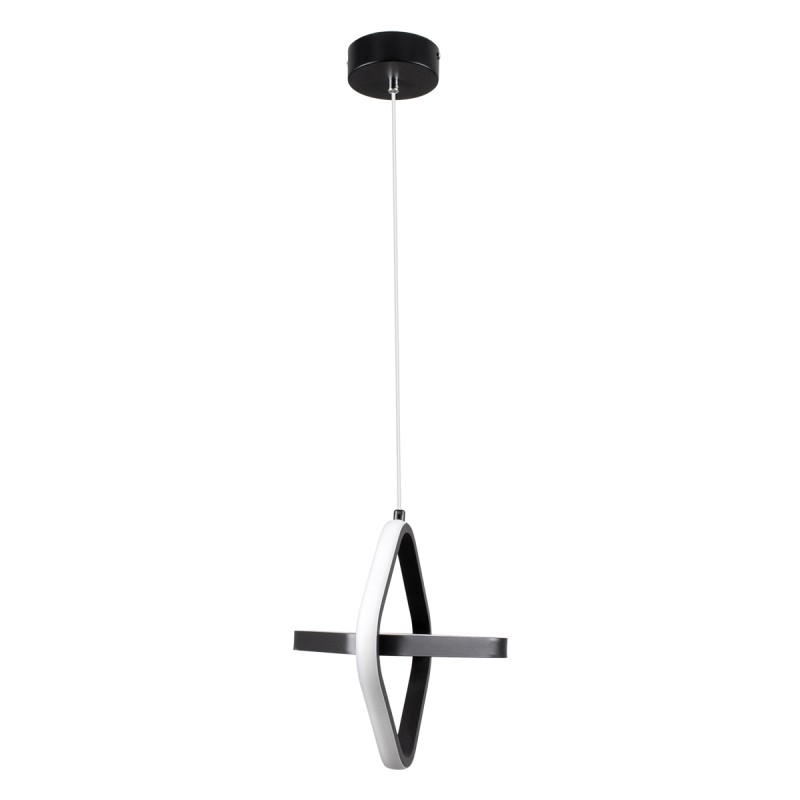 GloboStar® ROSE 61064 Κρεμαστό Φωτιστικό Οροφής Design LED CCT 22W 2640lm 300° AC 220-240V - Εναλλαγή Φωτισμού μέσω Διακόπτη On/Off All In One Ψυχρό 6000k+Φυσικό 4500k+Θερμό 2700k Μ24 x Π22 x Υ24cm - Μαύρο