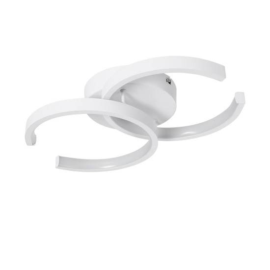 GLOBOSTAR® EVA 61068 Μοντέρνο Φωτιστικό Οροφής LED 16W 1920lm 300° AC 220-240V IP20 Ρυθμιζόμενο Λευκό CCT με On/Off 2700K/4500K/6000K - Lumileds SMD Chip - Λευκό Ματ - Μ33 x Π21 x Υ7cm - 3 Χρόνια Εγγύηση GloboStar® EVA 61068 Φωτιστικό Οροφής Design LED CCT 16W 1920lm 300° AC 220-240V - Εναλλαγή Φωτισμού μέσω Διακόπτη On/Off All In One Ψυχρό 6000k+Φυσικό 4500k+Θερμό 2700k Μ33 x Π21 x Υ7cm - Λευκό