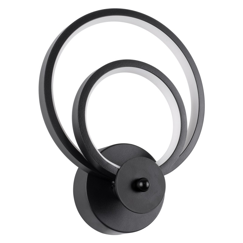 GloboStar® FREDDIE 61076 Φωτιστικό Τοίχου - Απλίκα Design LED CCT 15W 1800lm 300° AC 220-240V - Εναλλαγή Φωτισμού μέσω Διακόπτη On/Off All In One Ψυχρό 6000k+Φυσικό 4500k+Θερμό 2700k Μ20 x Π7.5 x Υ25cm - Μαύρο