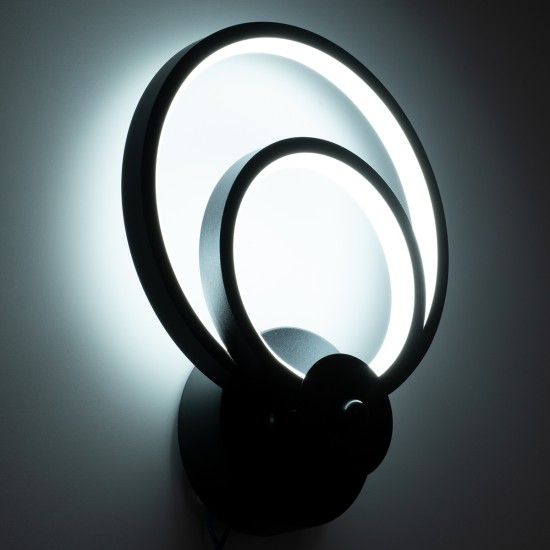 GLOBOSTAR® FREDDIE 61076 Μοντέρνο Φωτιστικό Τοίχου - Απλίκα LED 15W 1800lm 300° AC 220-240V IP20 Ρυθμιζόμενο Λευκό CCT με On/Off 2700K/4500K/6000K - Lumileds SMD Chip - Μαύρο Ματ - Μ20 x Π7.5 x Υ25cm - 3 Χρόνια Εγγύηση GloboStar® FREDDIE 61076 Φωτιστικό Τοίχου - Απλίκα Design LED CCT 15W 1800lm 300° AC 220-240V - Εναλλαγή Φωτισμού μέσω Διακόπτη On/Off All In One Ψυχρό 6000k+Φυσικό 4500k+Θερμό 2700k Μ20 x Π7.5 x Υ25cm - Μαύρο