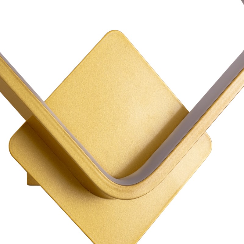 GloboStar® LENA 61081 Φωτιστικό Τοίχου - Απλίκα Design LED CCT 12W 1440lm 300° AC 220-240V - Εναλλαγή Φωτισμού μέσω Διακόπτη On/Off All In One Ψυχρό 6000k+Φυσικό 4500k+Θερμό 2700k Μ25 x Π5.5 x Υ29.5cm - Χρυσό Βούρτσας