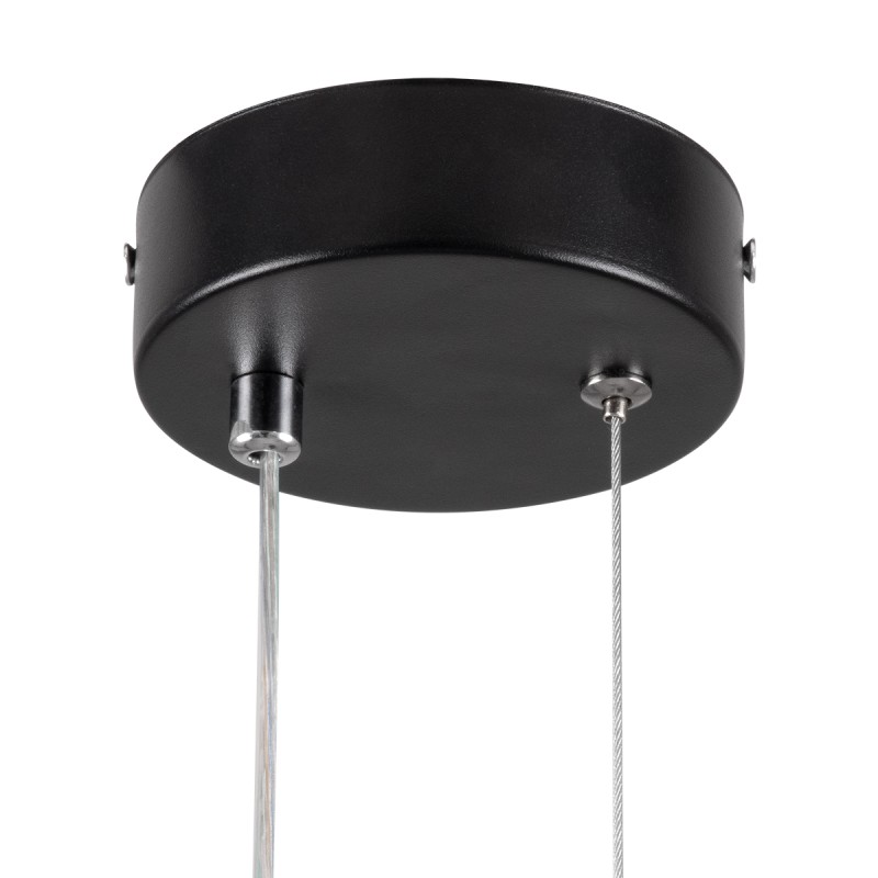 GloboStar® MARY 61082 Κρεμαστό Φωτιστικό Οροφής Design LED CCT 12W 1440lm 300° AC 220-240V - Εναλλαγή Φωτισμού μέσω Διακόπτη On/Off All In One Ψυχρό 6000k+Φυσικό 4500k+Θερμό 2700k Μ20 x Π2.3 x Υ28.5cm - Μαύρο