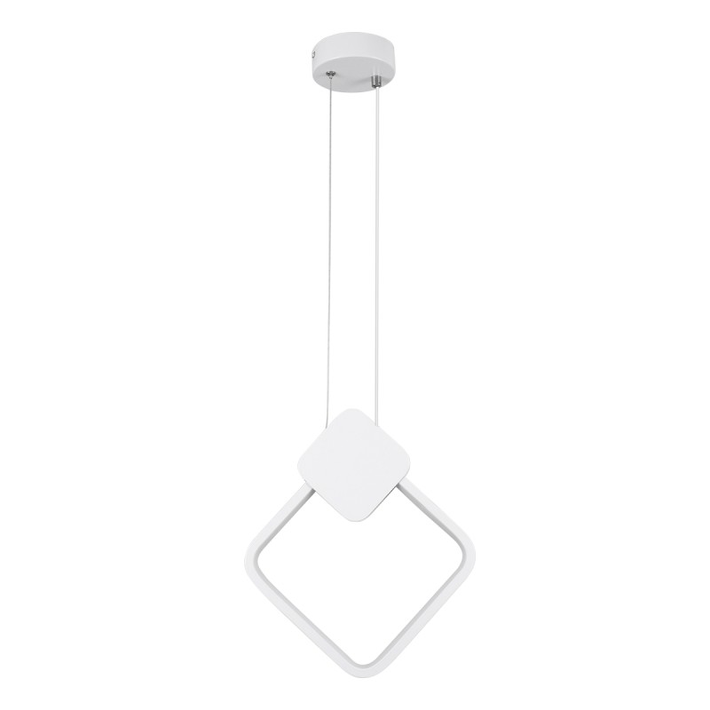 GloboStar® MARY 61083 Κρεμαστό Φωτιστικό Οροφής Design LED CCT 12W 1440lm 300° AC 220-240V - Εναλλαγή Φωτισμού μέσω Διακόπτη On/Off All In One Ψυχρό 6000k+Φυσικό 4500k+Θερμό 2700k Μ20 x Π2.3 x Υ28.5cm - Λευκό