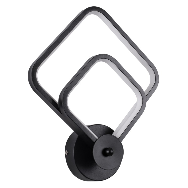 GloboStar® ANNA 61085 Φωτιστικό Τοίχου - Απλίκα Design LED CCT 15W 1800lm 300° AC 220-240V - Εναλλαγή Φωτισμού μέσω Διακόπτη On/Off All In One Ψυχρό 6000k+Φυσικό 4500k+Θερμό 2700k Μ25 x Π8 x Υ30cm - Μαύρο