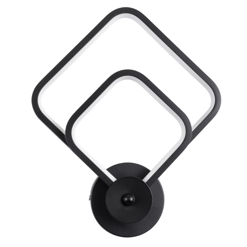 GloboStar® ANNA 61085 Φωτιστικό Τοίχου - Απλίκα Design LED CCT 15W 1800lm 300° AC 220-240V - Εναλλαγή Φωτισμού μέσω Διακόπτη On/Off All In One Ψυχρό 6000k+Φυσικό 4500k+Θερμό 2700k Μ25 x Π8 x Υ30cm - Μαύρο