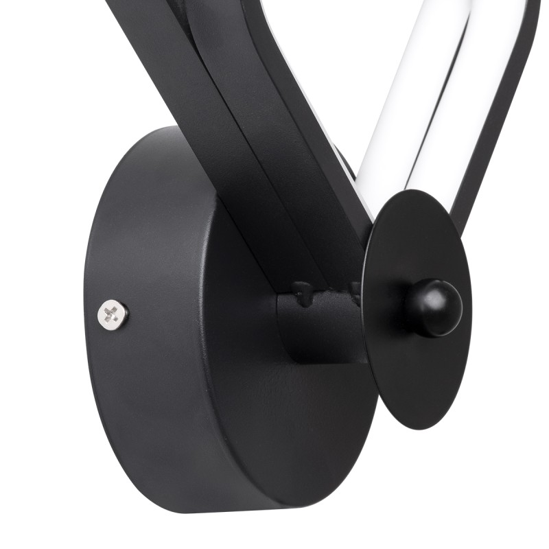 GloboStar® ANNA 61085 Φωτιστικό Τοίχου - Απλίκα Design LED CCT 15W 1800lm 300° AC 220-240V - Εναλλαγή Φωτισμού μέσω Διακόπτη On/Off All In One Ψυχρό 6000k+Φυσικό 4500k+Θερμό 2700k Μ25 x Π8 x Υ30cm - Μαύρο