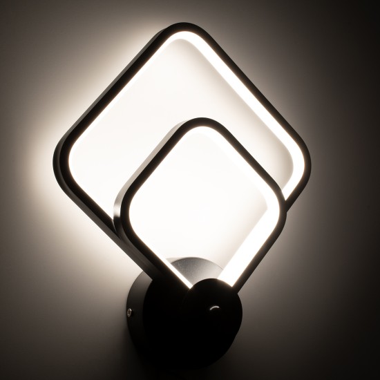 GLOBOSTAR® ANNA 61085 Μοντέρνο Φωτιστικό Τοίχου - Απλίκα LED 15W 1800lm 300° AC 220-240V IP20 Ρυθμιζόμενο Λευκό CCT με On/Off 2700K/4500K/6000K - Lumileds SMD Chip - Μαύρο Ματ - Μ25 x Π8 x Υ30cm - 3 Χρόνια Εγγύηση GloboStar® ANNA 61085 Φωτιστικό Τοίχου - Απλίκα Design LED CCT 15W 1800lm 300° AC 220-240V - Εναλλαγή Φωτισμού μέσω Διακόπτη On/Off All In One Ψυχρό 6000k+Φυσικό 4500k+Θερμό 2700k Μ25 x Π8 x Υ30cm - Μαύρο