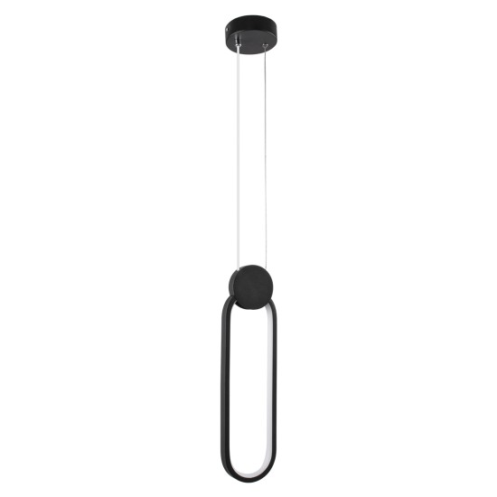 GLOBOSTAR® ILDI 61088 Μοντέρνο Κρεμαστό Φωτιστικό Οροφής LED 12W 1440lm 300° AC 220-240V IP20 Ρυθμιζόμενο Λευκό CCT με On/Off 2700K/4500K/6000K - Lumileds SMD Chip - Μαύρο Ματ- Μ10 x Π2.3 x Υ38cm - 3 Χρόνια Εγγύηση GloboStar® ILDI 61088 Κρεμαστό Φωτιστικό Οροφής Design LED CCT 12W 1440lm 300° AC 220-240V - Εναλλαγή Φωτισμού μέσω Διακόπτη On/Off All In One Ψυχρό 6000k+Φυσικό 4500k+Θερμό 2700k Μ10 x Π2.3 x Υ38cm - Μαύρο