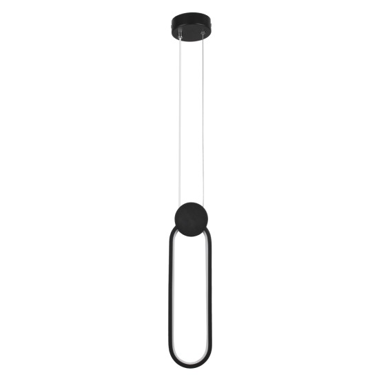 GLOBOSTAR® ILDI 61088 Μοντέρνο Κρεμαστό Φωτιστικό Οροφής LED 12W 1440lm 300° AC 220-240V IP20 Ρυθμιζόμενο Λευκό CCT με On/Off 2700K/4500K/6000K - Lumileds SMD Chip - Μαύρο Ματ- Μ10 x Π2.3 x Υ38cm - 3 Χρόνια Εγγύηση GloboStar® ILDI 61088 Κρεμαστό Φωτιστικό Οροφής Design LED CCT 12W 1440lm 300° AC 220-240V - Εναλλαγή Φωτισμού μέσω Διακόπτη On/Off All In One Ψυχρό 6000k+Φυσικό 4500k+Θερμό 2700k Μ10 x Π2.3 x Υ38cm - Μαύρο