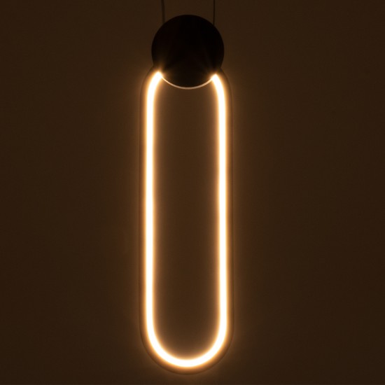 GLOBOSTAR® ILDI 61088 Μοντέρνο Κρεμαστό Φωτιστικό Οροφής LED 12W 1440lm 300° AC 220-240V IP20 Ρυθμιζόμενο Λευκό CCT με On/Off 2700K/4500K/6000K - Lumileds SMD Chip - Μαύρο Ματ- Μ10 x Π2.3 x Υ38cm - 3 Χρόνια Εγγύηση GloboStar® ILDI 61088 Κρεμαστό Φωτιστικό Οροφής Design LED CCT 12W 1440lm 300° AC 220-240V - Εναλλαγή Φωτισμού μέσω Διακόπτη On/Off All In One Ψυχρό 6000k+Φυσικό 4500k+Θερμό 2700k Μ10 x Π2.3 x Υ38cm - Μαύρο