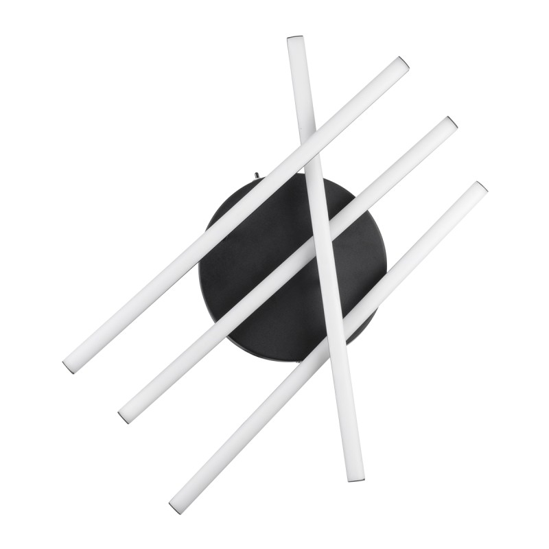 GLOBOSTAR® DRACO 61095 Μοντέρνο Φωτιστικό Οροφής LED 60W 7380lm 120° AC 220-240V IP20 Ρυθμιζόμενο Λευκό CCT με Χειριστήριο από 2700K έως 6000K Dimmable - Lumileds SMD Chip - Μαύρο Ματ - Μ60 x Π60 x Υ11cm - 3 Χρόνια Εγγύηση