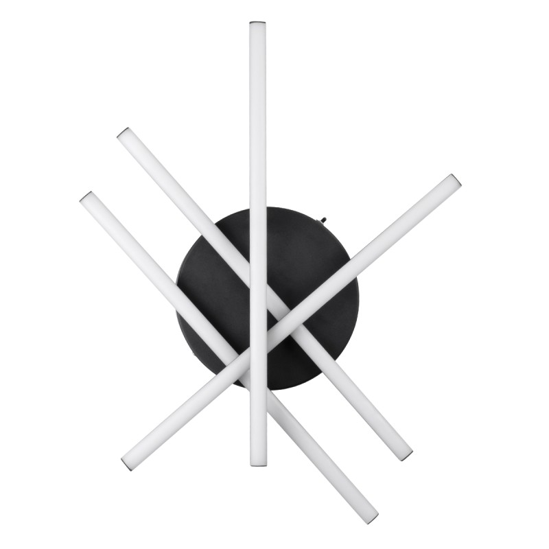 GLOBOSTAR® DRACO 61095 Μοντέρνο Φωτιστικό Οροφής LED 60W 7380lm 120° AC 220-240V IP20 Ρυθμιζόμενο Λευκό CCT με Χειριστήριο από 2700K έως 6000K Dimmable - Lumileds SMD Chip - Μαύρο Ματ - Μ60 x Π60 x Υ11cm - 3 Χρόνια Εγγύηση