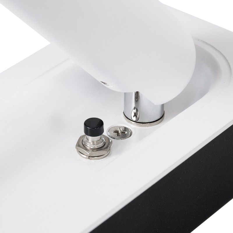 GloboStar® MANHATTAN 61098 Μοντέρνο Χωνευτό Φωτιστικό Τοίχου - Απλίκα Ξενοδοχείου Bed Side LED 3W 405lm 36° AC 220-240V - Reading Light - Μ7 x Π7 x Υ17cm - Φυσικό Λευκό 4500K - Λευκό