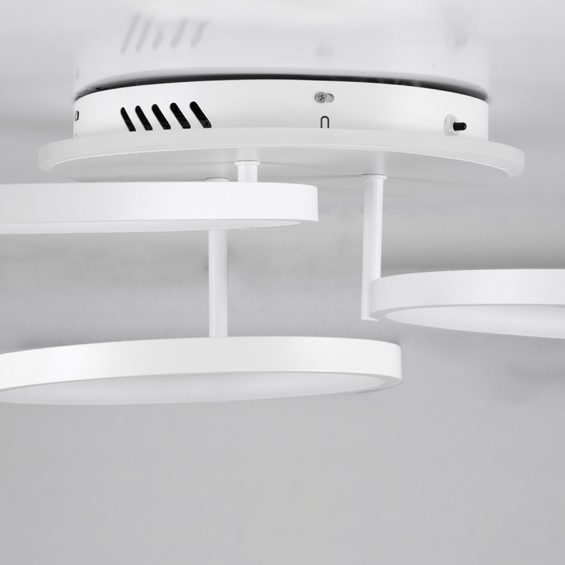 GloboStar® NEMESIS 61109 Φωτιστικό Οροφής Δαχτυλίδι-Κύκλος LED CCT 98W 11858lm 360° AC 220-240V - Εναλλαγή Φωτισμού μέσω Τηλεχειριστηρίου All In One Ψυχρό 6000k+Φυσικό 4500k+Θερμό 2700k Dimmable Φ25+35+45cm+BackLight - Λευκό - 3 Years Warranty