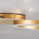 GloboStar® VENOM 61119 Φωτιστικό Οροφής Δαχτυλίδι-Κύκλος LED CCT 45W 5445lm 360° AC 220-240V - Εναλλαγή Φωτισμού μέσω Τηλεχειριστηρίου All In One Ψυχρό 6000k+Φυσικό 4500k+Θερμό 2700k Dimmable Φ40cm+BackLight - Χρυσό Βούρτσας - 3 Years Warranty
