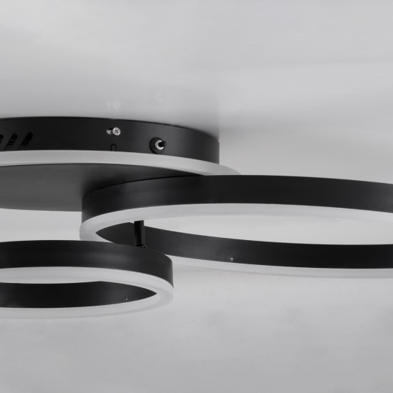GloboStar® VENOM 61120 Φωτιστικό Οροφής Δαχτυλίδι-Κύκλος LED CCT 67W 8107lm 360° AC 220-240V - Εναλλαγή Φωτισμού μέσω Τηλεχειριστηρίου All In One Ψυχρό 6000k+Φυσικό 4500k+Θερμό 2700k Dimmable Φ25+40cm+BackLight - Μαύρο - 3 Years Warranty GloboStar® VENOM 61120 Φωτιστικό Οροφής Δαχτυλίδι-Κύκλος LED CCT 67W 8107lm 360° AC 220-240V - Εναλλαγή Φωτισμού μέσω Τηλεχειριστηρίου All In One Ψυχρό 6000k+Φυσικό 4500k+Θερμό 2700k Dimmable Φ25+40cm+BackLight - Μαύρο - 3 Years Warranty