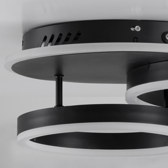 GloboStar® VENOM 61120 Φωτιστικό Οροφής Δαχτυλίδι-Κύκλος LED CCT 67W 8107lm 360° AC 220-240V - Εναλλαγή Φωτισμού μέσω Τηλεχειριστηρίου All In One Ψυχρό 6000k+Φυσικό 4500k+Θερμό 2700k Dimmable Φ25+40cm+BackLight - Μαύρο - 3 Years Warranty GloboStar® VENOM 61120 Φωτιστικό Οροφής Δαχτυλίδι-Κύκλος LED CCT 67W 8107lm 360° AC 220-240V - Εναλλαγή Φωτισμού μέσω Τηλεχειριστηρίου All In One Ψυχρό 6000k+Φυσικό 4500k+Θερμό 2700k Dimmable Φ25+40cm+BackLight - Μαύρο - 3 Years Warranty