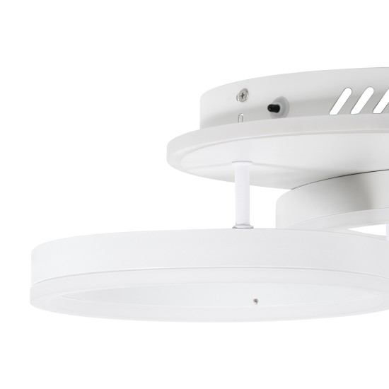 GloboStar® VENOM 61121 Φωτιστικό Οροφής Δαχτυλίδι-Κύκλος LED CCT 67W 8107lm 360° AC 220-240V - Εναλλαγή Φωτισμού μέσω Τηλεχειριστηρίου All In One Ψυχρό 6000k+Φυσικό 4500k+Θερμό 2700k Dimmable Φ25+40cm+BackLight - Λευκό - 3 Years Warranty GloboStar® VENOM 61121 Φωτιστικό Οροφής Δαχτυλίδι-Κύκλος LED CCT 67W 8107lm 360° AC 220-240V - Εναλλαγή Φωτισμού μέσω Τηλεχειριστηρίου All In One Ψυχρό 6000k+Φυσικό 4500k+Θερμό 2700k Dimmable Φ25+40cm+BackLight - Λευκό - 3 Years Warranty