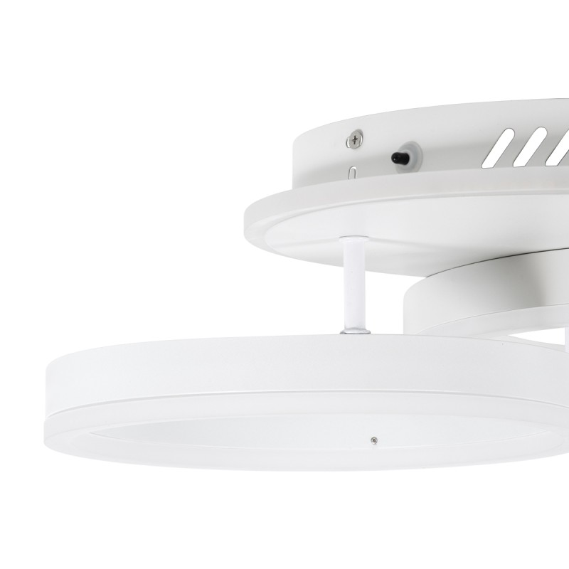 GloboStar® VENOM 61121 Φωτιστικό Οροφής Δαχτυλίδι-Κύκλος LED CCT 67W 8107lm 360° AC 220-240V - Εναλλαγή Φωτισμού μέσω Τηλεχειριστηρίου All In One Ψυχρό 6000k+Φυσικό 4500k+Θερμό 2700k Dimmable Φ25+40cm+BackLight - Λευκό - 3 Years Warranty