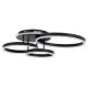 GloboStar® VENOM 61123 Φωτιστικό Οροφής Δαχτυλίδι-Κύκλος LED CCT 100W 12100lm 360° AC 220-240V - Εναλλαγή Φωτισμού μέσω Τηλεχειριστηρίου All In One Ψυχρό 6000k+Φυσικό 4500k+Θερμό 2700k Dimmable Φ25+30+40cm+BackLight - Μαύρο - 3 Years Warranty