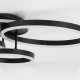 GloboStar® VENOM 61123 Φωτιστικό Οροφής Δαχτυλίδι-Κύκλος LED CCT 100W 12100lm 360° AC 220-240V - Εναλλαγή Φωτισμού μέσω Τηλεχειριστηρίου All In One Ψυχρό 6000k+Φυσικό 4500k+Θερμό 2700k Dimmable Φ25+30+40cm+BackLight - Μαύρο - 3 Years Warranty