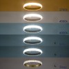 GloboStar® DIAMOND 61127 Κρεμαστό Φωτιστικό Δαχτυλίδι-Κύκλος LED CCT 20W 2356lm 360° AC 220-240V - Εναλλαγή Φωτισμού μέσω Τηλεχειριστηρίου All In One Ψυχρό 6000k+Φυσικό 4500k+Θερμό 2700k Dimmable Φ25cm - Χρυσό Βούρτσας - 3 Years Warranty