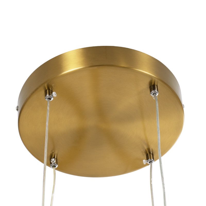 GLOBOSTAR® DIAMOND TETRA 61149 Μοντέρνο Κρεμαστό Φωτιστικό Οροφής LED 150W 18379lm 360° AC 220-240V IP20 Ρυθμιζόμενο Λευκό CCT με Χειριστήριο από 2700K έως 6000K Dimmable - Lumileds SMD Chip - Χρυσό Βούρτσας - Μ150 x Π150 x Υ60cm - 3 Χρόνια Εγγύηση