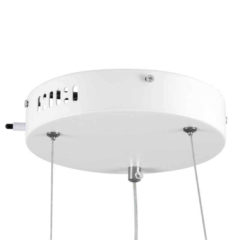 GloboStar® NEMESIS 61153 Κρεμαστό Φωτιστικό Δαχτυλίδι-Κύκλος LED CCT 20W 2356lm 360° AC 220-240V - Εναλλαγή Φωτισμού μέσω Τηλεχειριστηρίου All In One Ψυχρό 6000k+Φυσικό 4500k+Θερμό 2700k Dimmable Φ25cm - Λευκό - 3 Years Warranty