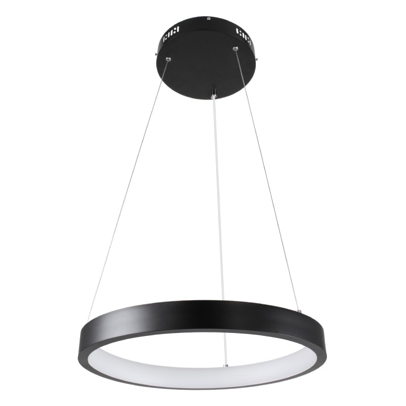 GLOBOSTAR® NEMESIS 61155 Μοντέρνο Κρεμαστό Φωτιστικό Οροφής LED 30W 3513lm 360° AC 220-240V IP20 Ρυθμιζόμενο Λευκό CCT με Χειριστήριο από 2700K έως 6000K Dimmable - Lumileds SMD Chip - Μαυρό Ματ - Μ40 x Π40 x Υ4cm - 3 Χρόνια Εγγύηση